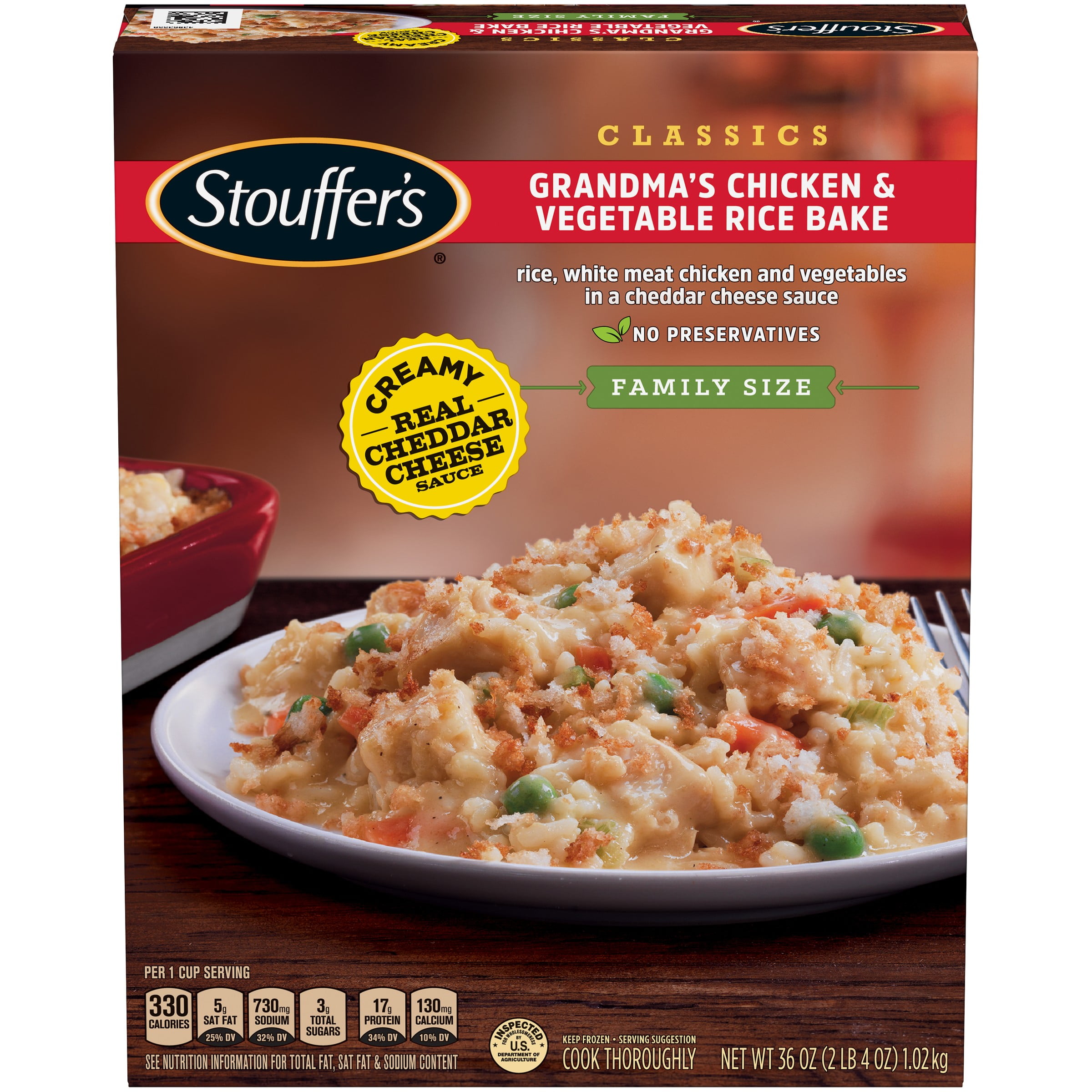 Stouffers CLASSICS Grandmas Chicken & Vegetable Rice Bake Family Size