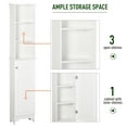 thumbnail image 4 of HomCom Jewelry Armoire with Mirror and 18 LED Lights, Wall-Mounted and Over-The-Door Cabinet with 3 Mountable Heights, White, 4 of 8
