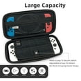 thumbnail image 5 of Mytrix Black Samurai Carrying Case for Nintendo Switch, Portable Hard Shell Pouch Travel Storage Bag for Switch Console, with 11 Game Card Slots & Accessory Pocket, Shoulder Strap Included, 5 of 8
