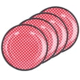 thumbnail image 1 of Gupbes 4Pcs 9in Salad Dish Red Grids Fruit Plate Dinnerware Tableware For Restaurant, 1 of 8