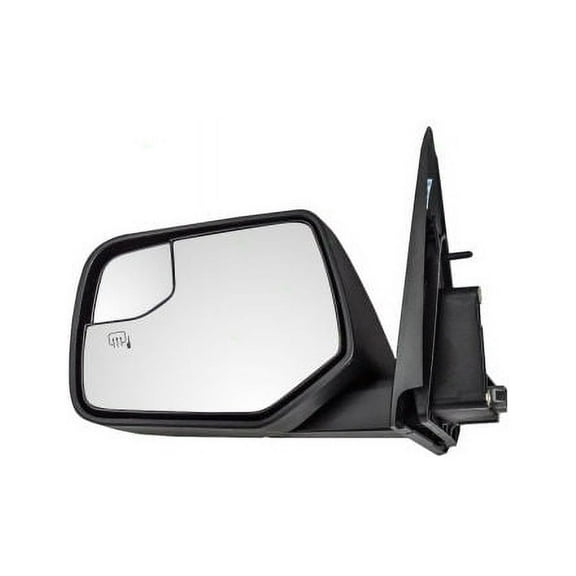 Left Driver Side Power Mirror - Textured Black - with Heated Glass and Integrated Spotter Mirror - Compatible with 2010 - 2012 Ford Escape 2011