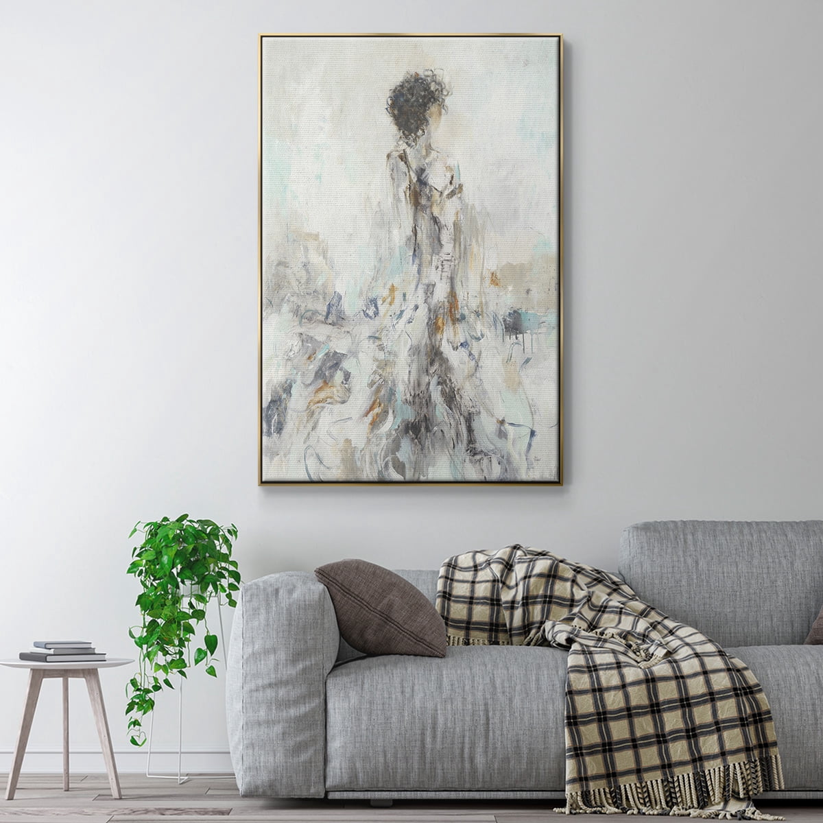 Romantic Reflection II Framed Premium Gallery Wrapped Canvas - Ready to Hang - 27 x 41 - Gold Floating Frame