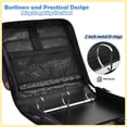 thumbnail image 4 of Zipper Binder with Shoulder Strap 2 inch 3 Ring Waterproof File Folder Organizer Bag 500 Sheet Feathers and Beads Pattern, 4 of 8