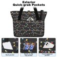 thumbnail image 2 of Tote Bag for Women - Multicolor Christmas Light Pattern Shoulder Bag - Large Utility Work Duffle Bag with Zipper Handbag for Travel, Work, Sprots, 2 of 5