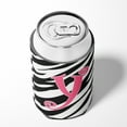 thumbnail image 4 of Carolines Treasures CJ1037-YCC Letter Y Initial Monogram - Zebra Stripe And Pink Can Or Bottle  Hugger, 4 of 5