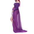 thumbnail image 4 of Maxivestido de merdad con cintura elástica para mujer, accesorios de fotografía para embarazada sesión de fotos Manga larga Hugo Vestido largo para mujer de maternidad, 4 of 10