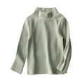 thumbnail image 2 of XQYLOS Boys And Girls Long Sleeve Bottoming Shirt Pullover Toddler T-Shirts Cotton Kids Spring Autumn Thermal Turtleneck Solid Tops Girls' Thin Half Turtleneck Undershirt For Spring, 2 of 9