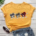 thumbnail image 1 of Hauts d'Été Grande Taille pour Femmes Tendance Femmes Imprimé Léopard Amour Manches Courtes Col Rond T-shirt Ample Hauts T-shirt Col en V Femmes en Liquidation, 1 of 3