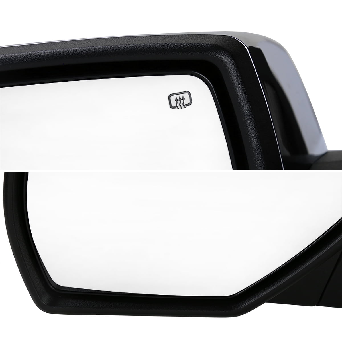 Spec-D Tuning Left Driver Side Chrome Power Heated Mirror w/ Puddle Light Compatible with 2014-2018 Chevy Silverado, GMC Sierra