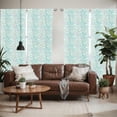 thumbnail image 2 of Ambesonne Leaves Window Curtains, Flowery Branches Buds, Each 28" W x 95" L, Teal Grey Cream, 2 of 5