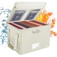 thumbnail image 1 of Pack Pink Collapsible Fireproof & Water- File Storage Box with Lock  Zipper Closure  Holds Up to Pounds  Ideal for Home Office & Document Organization, 1 of 5