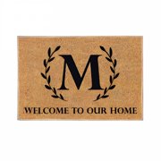 RLESO 2026 New 23.6" X 15.7" Personalized Welcome Door Mat Outdoor Entrance Home,Customizable Door Mat Outside Entrance Front Door Mat,Initial Alphabet Back Door Mat Outdoor All Weather Floor Mat