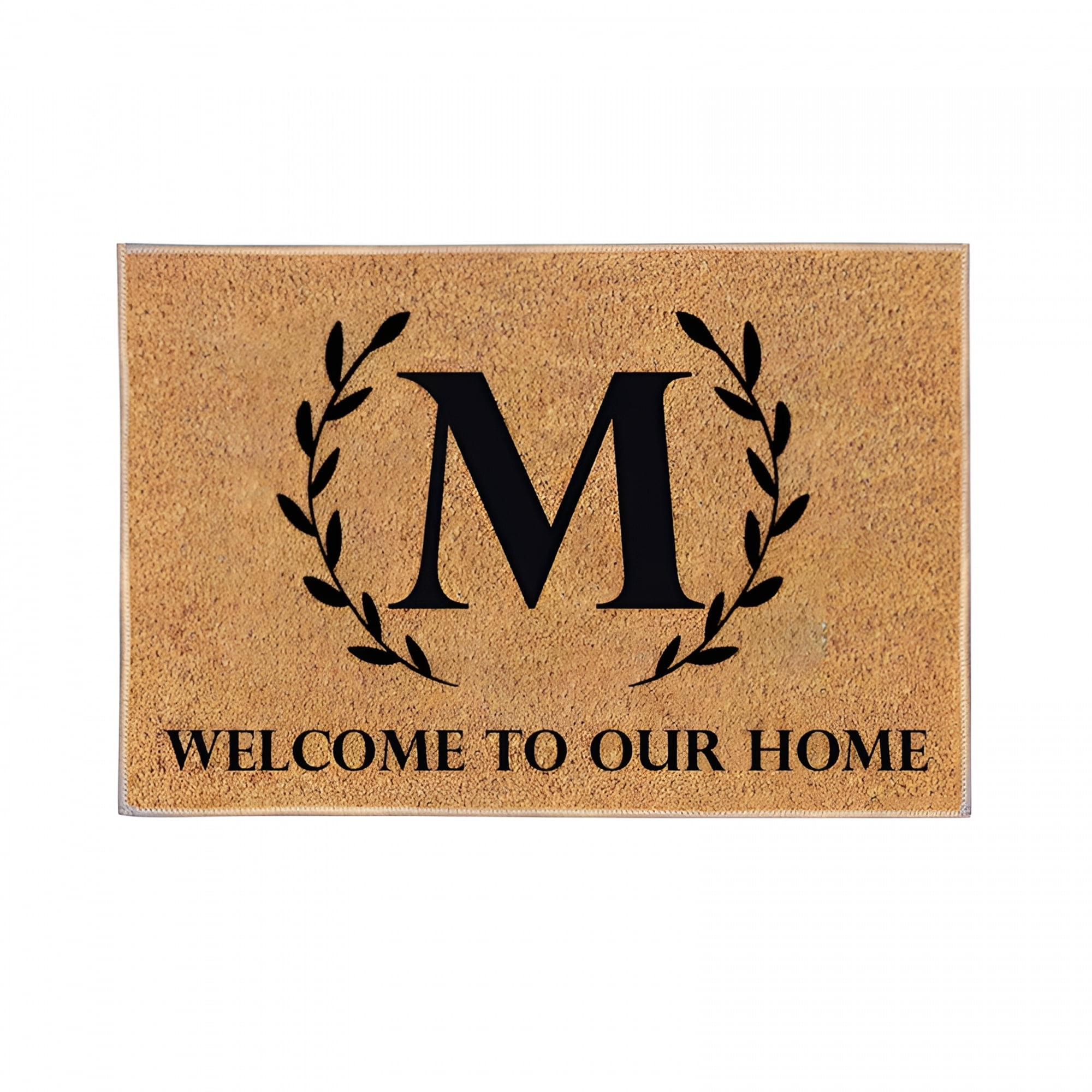 RLESO 2026 New 23.6" X 15.7" Personalized Welcome Door Mat Outdoor Entrance Home,Customizable Door Mat Outside Entrance Front Door Mat,Initial Alphabet Back Door Mat Outdoor All Weather Floor Mat