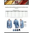 thumbnail image 2 of MixMatchy Women's Long Sleeve Destroyed Button Up Stretchy Crop Denim Jacket, 2 of 4