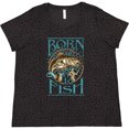 thumbnail image 3 of Inktastic Born to Fish Women's Plus Size T-Shirt, 3 of 5