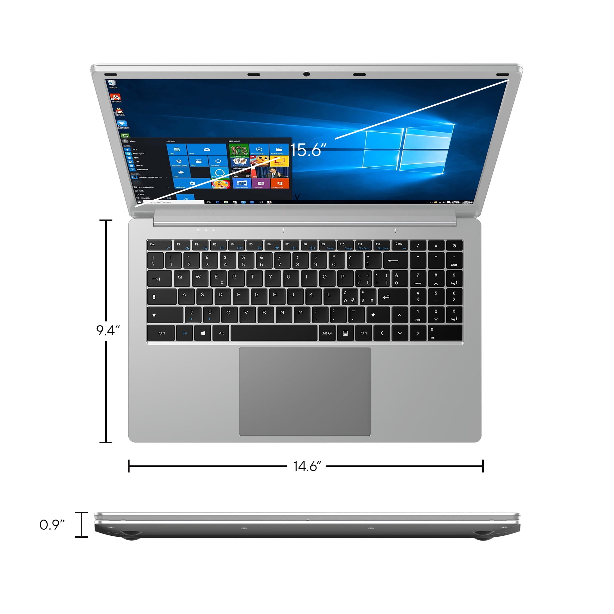 Core Innovations CLT1564 15.6" Notebook - Intel Celeron N3350 1.1GHz - 3GB RAM - 64GB Flash Memory - 1366 x 768 - Intel HD Graphics 500 - Windows 10 Home in S mode - Silver