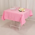 thumbnail image 2 of BalsaCircle 54"x 54" Pink Square Lamour Satin Tablecloth Table Covers Reception Catering Dining Table Linens, 2 of 6