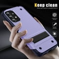 thumbnail image 2 of Dteck for Samsung Galaxy A53 Case with Screen Protector Glass 3 Pack, Heavy Duty Hybrid Shockproof Rugged Case with Built-in Kickstand for Samsung Galaxy A53 5G,Purple, 2 of 7
