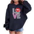 thumbnail image 1 of RXMEKW Heart Print Full-Zip Hooded Sweatshirt for Boys And Girls In Medium And Large With Pockets, 1 of 8