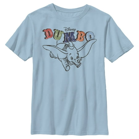 Boy s Dumbo Soaring Graphic Tee Light Blue Medium
