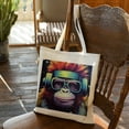 thumbnail image 6 of COMIO  Canvas Tote Bag Graphic (Rock Ape) , Casual Tote Bag for Women Reusable Grocery Bag for Work School Gym Shopping, 6 of 8