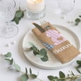thumbnail image 3 of Cloth Napkins Set of 4 - 20x20 Inches, Khaki Easter Washable Reusable Table Napkins, Pink Yellow Blue Bunny Plaid Vintage Rustic Soft & Absortbent Dining Napkin for Party Wedding Hotel Restaurant, 3 of 8