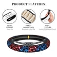 thumbnail image 4 of Balery Red And Blue Lightning Fundas elásticas antideslizantes para volante, funda protectora universal para hombre y mujer, 15 pulgadas, accesorios para coche., 4 of 6