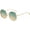 Gold/Green Yellow, variant on Fashion Round Sunglasses for Women Men Classic Oversized Gold Metal Frame Shades UV400 Circle Sunnies