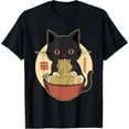 thumbnail image 1 of Cat Ramen - Camiseta de anime con gráficos divertidos japoneses Kawaii Cat, 1 of 2