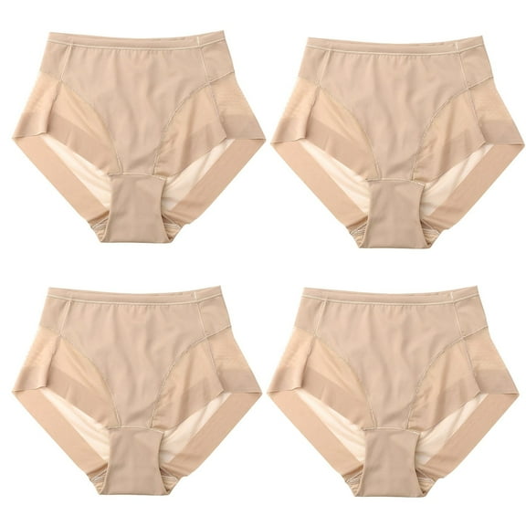 wcjm Beige 4 Pack For Women Briefs Compression Underwear Butt Lifter Body Shaper