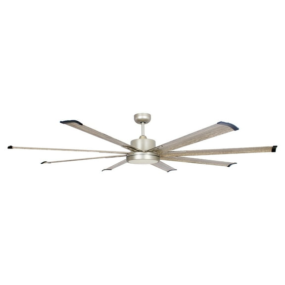 Ceiling Fan with LED Lights and RemoteControl Ceiling Fan 8 Reversible Blades, 72 inch, Brushed Nickel
