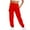 Red, variant on KDFJPTH Women's Pants Petite Ladies Solid Color Drawstring Elastic Waist Loose Foot Sweatpants Trousers