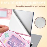 1set Laptop Skin Sticker Laptops Cover Decal Notebook PC Computer Universal Art Protector Reusable Waterproof Pixel Style Vinyl Notebooks Art Decals Fits 12-15.6 inch Pink Retro Game Pink