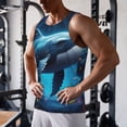 thumbnail image 5 of Balery Colorful Ocean Whale Pattern Men's Workout Tank Top Gym Muscle Tee Fitness Bodybuilding Sleeveless T Shirt Quick Dry Fit Muscle Tank Top Slim-Fit Tank-, 5 of 7