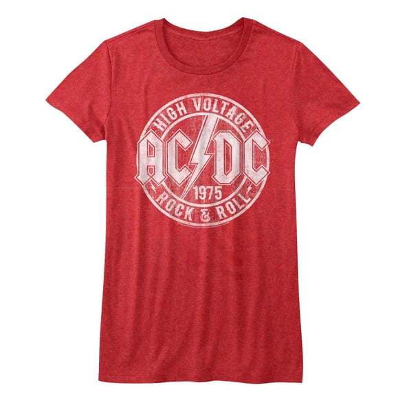 AC/DC R&R Red Heather Women's T-Shirt Xl