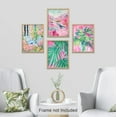 thumbnail image 3 of PixonSign Adhesive Wall Art Tropical and Bright Botanical Posters, Set of 4 Floral Landscape Canvas Prints, Classic Vintage Multicolor Nature Wall Décor for Home Decor - 8"x10", 3 of 5