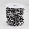 thumbnail image 2 of Unwelded Iron Paperclip Chains Flat Oval Drawn Elongated Cable Chains with Spool Gunmetal 19x7x4mm about 32.8 Feet(10m)/roll, 2 of 3