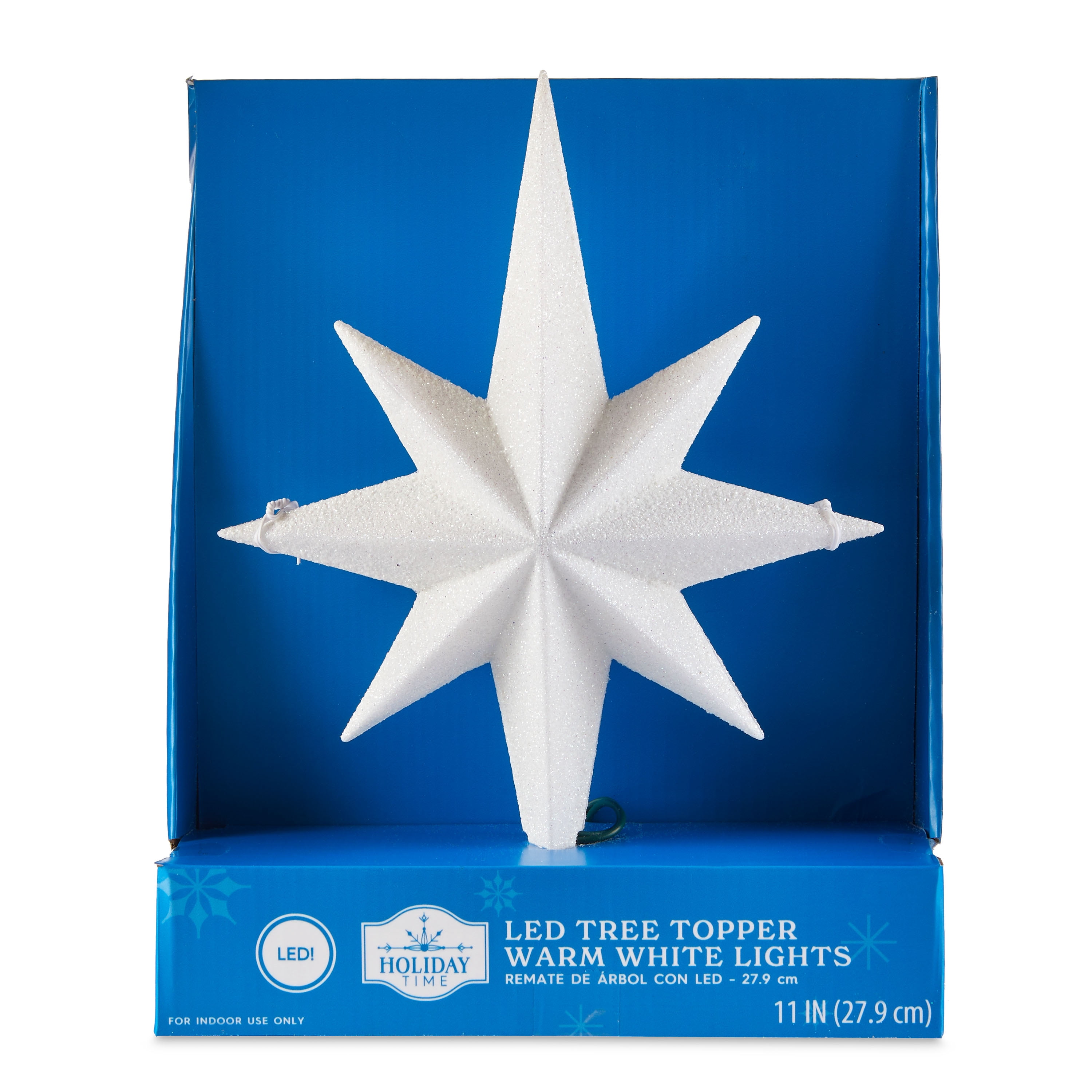 Buy Holiday Time LED Christmas Tree Topper, Frosted Star, 11 Online at