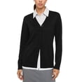 thumbnail image 3 of Uvplove Women Long Sleeve Soft Basic Knit Cardigan Sweater,Black,S-3XL,XL, 3 of 11