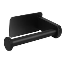 Toilet Paper Holder Self Adhesive Kitchen Washroom Adhesive Holder No Drilling for Bathroom Stick on Wall Stainless Steel Brushed - Black