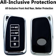 thumbnail image 3 of Key Fob Cover Compatible with Lexus ES350 NX300h RC RX IS 300 350 200t GS450H LX570 2013-2018 5 Button TPU Keychain Case Holder Protector,Black, 3 of 7