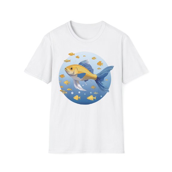 Fish Art Design Shirt, T Shirt with Fish, Graphic Shirt, Tee Shirt with Graphic Design, Shirt with Fish Graphic Art