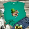 thumbnail image 4 of Honeeladyy Sales Sleeveless Tank Tops for Women St. Patrick's Day Colorful Puzzle Shamrock Print Tee Holiday Tops Summer Casual Vest Gre, 4 of 4