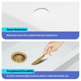 thumbnail image 6 of 25x22 Inch White Quartz Composite Kitchen Sink Drop-in Top-Mount Single Bowl Sink with 2 Faucet Holes, 6 of 8