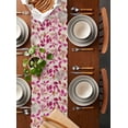 thumbnail image 2 of Red Pink Leaves Table Runner Cotton Linen 36 Inch Holiday Dresser Scarves, Botanical Abstract Color Retro Plants Tablerunner for Kitchen Coffee Dining Bedroom Dinner Scarf Décor 13''x36'', 2 of 9