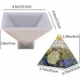 thumbnail image 2 of Moldes de resina piramidales artesanales, herramientas para hacer joyas para proyectos creativos de pirámides de bricolaje, pirámide transparente de silicona de alta calidad con características de, 2 of 5
