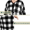 thumbnail image 4 of PAVILIA Fleece Poncho Blanket for Women |  Cozy Wearable Blanket Gift, Warm TV Shawl Sweater Cape with Pom Pom Fringe and Pockets, Gifts for Women (Buffalo Checker White), 4 of 7