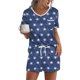 thumbnail image 3 of Ekouaer Pajama Set for Women 2 Piece Lounge Set Short Sleeve Tops and Shorts Soft Sleepwear, Chest Pocket, 3 of 5
