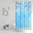thumbnail image 4 of Winter Christmas Fabric Shower Curtains Snowflake Long Waffle Weave Bath Curtain Farmhouse Xmas New Year Shower Curtain for Kids Bathroom Decor Waterproof with Hooks,36x72 Inch, 4 of 6