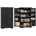 thumbnail image 1 of HOMCOM Kitchen Pantry Cabinet Storage Cabinet with Adjustable Shelves Black, 1 of 10